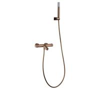 MICE - Conjunto de grifo termostatico de ducha y bañera - kit de baño fabricados en latón - Griferia de baño teroistatico con caño (Cobre Mate)