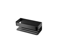 Mice - Eelgante jabonera Frontal para Ducha/Bañera/Lavabo/Fregadera - Fabricada en Acero Inoxidable - Doble Sistema de fijación Mediante Adhesivo o Tornillos - Color Negro Mate