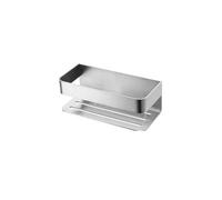 Mice - Elegante jabonera Frontal para Ducha/Bañera/Lavabo/Fregadero - Fabricada en Acero Inoxidable - Doble Sistema de fijación Mediante Adhesivo o Tornillos (Acero INOX)