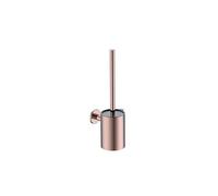 Mice - Escobillero de Baño en Acero Inoxidable S.304 - Doble Sistema de Fijación Incluido - Pegado/Atornillado - Escobilla WC de Pared - Portaescobillas de Inodoro - Oro Rosa Cepillado, Alto 34cm