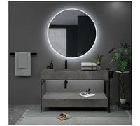 Mice - Espejo Redondo de Pared con Iluminación LED luz Fria (6.500K), Retroiluminado - Espejos de Dormitorio, Maquillaje, Baño, Vestidor, Espejo con Luz para Centro Estetica - Ø100CM
