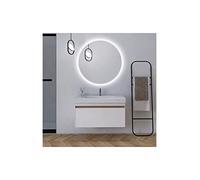 Mice - Espejos retroiluminado Redondo - Espejo Redondo, Contorno Arenado, luz fría - Espejo con luz led para Baño, Dormitorio, Maquillaje - Diametro Ø 100CM