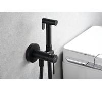 MICE - Grifería monomando empotrada para bidé hecha de latón -Ducha higiénica empotrada y monomando Grifo bidet empotrado Negro Mate RDG053/NG