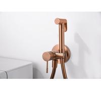 MICE - Grifería monomando empotrada para bidé hecha de latón -Ducha higiénica empotrada y monomando Grifo bidet empotrado Oro Rosa Cepillado RDG053/ORC