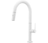 Mice - Grifo de cocina con teleducha - Griferia de Cocina con Mangera Flexible 360º - Monomando fregadero extraíble Serie Samoa Blanco Mate GCE017/BL Imex