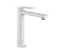 Mice - Grifo de lavabo con caño alto - monomando alto de baño Color Blanco Mate BDF016-3BL