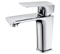Mice - Grifo de lavabo monomando de baño cromado - fácil de instalación para agua fria/caliente con Caño Corto BDI017-1