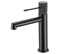 Mice - Grifo de lavabo monomando - Giferia de Baño - Grifos modernos - Monomando para lavamanos - Color Oro Mate - Serie Francia FRA0011GM