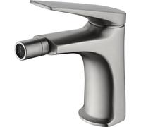 MICE - Grifo monomando para bidé fabricado en latón - Grifos WC apto para agua fria/caliente - Griferia de Bidet Acero Inox. Cepillado - BDD055-2AC
