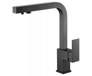 Mice/Imex - Grifo de cocina osmosis - Grifos de fregadero con 2 vias de agua - Purificador de agua con sistema osmosis - Giratorio de 360° - Osmosis se activa girando el cabezal - Negro