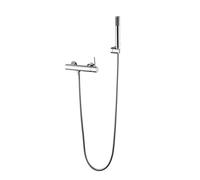 Mice - Kit de baño/ducha - Griferia para bañera con caño - Conjunto de grifo monomando de ducha de mano y caño para llenar la bañera (Cromado)