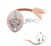 Mice Toys For Indoor Cats, Electronic Plush Kitten Toy, USB Rechargeable Cat Toys, Smart Sensing Moving Cat Toy, Feather Tail Cat Toy, Squeaky Cat Toys For Cats, Interactive Mice Toy For Cats