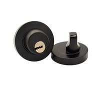 MICEL - 10810 - Muletilla para rosetas con Llave y Canto Redondo, Incluye 5 Llaves, cuadradillo de 6 mm, Acabado Negro, 52 mm de diámetro