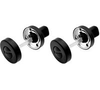 MICEL - 10968 - Muletilla Con Desbloqueo, Con Roseta, Con Sistema Antipánico, Incluye Tornillos y Llave Allen, De acero inoxidable, Color negro, 35 x 35 x 35 mm (Paquete de 2)