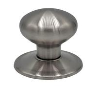 MICEL Pomo 11904 liso para puertas de entrada redondo acero inoxidable unido a placa Ø 70 mm