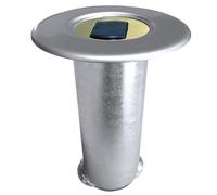 MICEL - 13374 - Base Candado de Seguridad en forma de Cruceta, con Tubo de Latón y Resorte de Plástico, ideal para Vehículos, Puertas y Contenedores, acabado Cromo Brillo, 50 x 107 x 42 mm