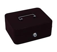 MICEL - 13396 - Caja de Caudales Con Llave, Para Contar y Transportar Dinero, Con Asa de Acero, Incluye Bandeja Organizadora, Color negro, 200 x 160 x 90 mm