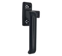 MICEL - 68006 - Cierre a presión en aluminio para puertas, adecuado para la mano izquierda, Negro, 25 x 70 mm.