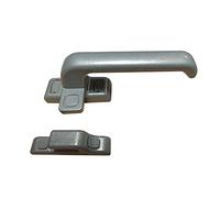 MICEL - 68007 - Cierre a presión en aluminio para puertas, adecuado para la mano derecha, Plata, 25 x 70 mm