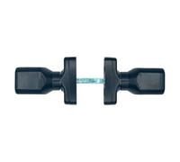 MICEL - 68013 - Pomo para puerta, en Aluminio, Color negro, Juego completo para una puerta, 80 x 39 mm