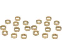 MICEL - 90721 - Ovalillos para Pernio de Puerta en Acero, Arandela para Bisagra, Acabado latonado, 10 unidades, 10,5 x 10,5 x 3 mm (Paquete de 2)