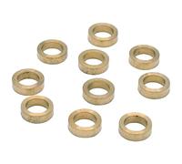 MICEL - 90721 - Ovalillos para Pernio de Puerta en Acero, Arandela para Bisagra, Acabado latonado, 10 unidades, 10,5 x 10,5 x 3 mm