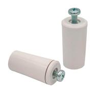 MICEL - 91774 - Tope para persiana enrollable, 2 unidades, incluye tornillo de metal de métrica 6, de Plástico Blanco, 40 x 20 mm.