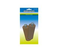 MICEL - 91776 - Tope para persiana enrollable, 2 unidades, incluye tornillo de metal de métrica 6, de Plástico Marrón, 40 x 20 mm.