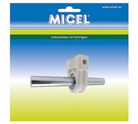MICEL - 92547 - Soporte para eje de toldo enrollable, para toldos dobles, Color blanco, 103 x 36 x 48 mm.