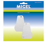 MICEL - 92565 - Juego de tapas laterales para toldo, para perfiles de carga de 75 mm, Color blanco, 59 x 10,3 x 84,5 mm