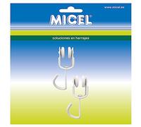 MICEL - 92577 - Polea para riel de cortina latetral del toldo, 2 unidades, Para rodamientos interiores, Color blanco, 18,5 x 18 x 56 mm
