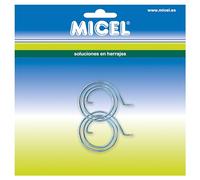 MICEL - 92605 - Muelle de Repuesto para Manillas y Rosetas de Puerta, Cubre dos Vueltas, Incluye 2 unidades, de Acero, 29 x 29 x 1,7 mm