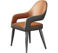 MiCentuModern - Sillas de comedor de cuero UphotereDe y sillas de lectura con respaldo para recibir invitados