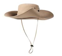 MICFENY Gorro de pescador unisex ajustable con correa de poliéster transpirable para jardinería, camping, viajes