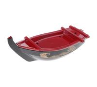 MICFENY Plato de sushi con forma de barco, bandeja para servir sashimi, plato creativo para exhibición de alimentos, textura para uso doméstico y restaurante