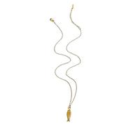 MICFENY Unique Designs - Collar con colgante de pez de acero inoxidable resistente al agua, accesorio de joyería para mujer, suministros de fiesta