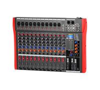 Micfuns estudio Live mezclador 12 canales DJ profesional stereo sound consola grabación ordenador reproducción alimentación fantasma USB digital audio mixer amplificador