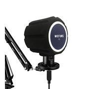 micfuns F2 Filtro pop para micrófonos profesionales, pantalla de micrófono acústico para micrófonos de estudio de grabación de 45mm-60mm, espuma que absorbe el sonido y reduce el ruido y las