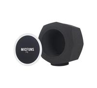 Micfuns Micrófono de estudio a prueba de viento F3 filtro anti-pop para cabina de aislamiento de voz de 4,5 a 6 cm, portátil, cubierta insonorizada