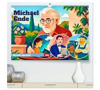 Michael Ende (hochwertiger Premium Wandkalender 2026 DIN A2 quer), Kunstdruck in Hochglanz: Ein schriftstellerisches Leben voller Fantasie