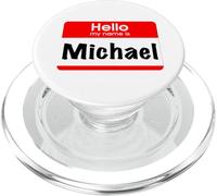 Michael, Hola, Mi Nombre es, Etiqueta de Nombre, Etiqueta, Personalizado PopSockets PopGrip para MagSafe