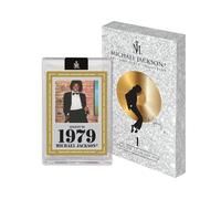 Michael Jackson Album Collection - Caja de tarjetas coleccionables de recuerdo, una tarjeta numerada de serie envuelta por caja, con 7 álbumes icónicos, paralelos 1 de oro y negro Chase