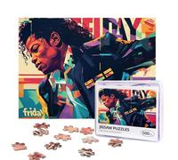 Michael Jackson Friday Puzzles - Rompecabezas de 500 piezas personalizados, rompecabezas con fotos con bolsa de almacenamiento, rompecabezas desafiante para adultos, decoración del hogar, boda (52 x