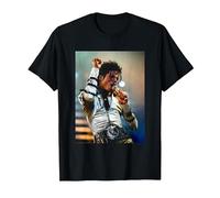 Michael Jackson Live On Bad Tour Concierto de Milton Keynes Camiseta, Hombre, Negro, S