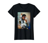 Michael Jackson Live On Bad Tour Concierto de Milton Keynes Camiseta, Mujer, Negro, 3XL