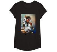 Michael Jackson Live On Bad Tour Concierto de Milton Keynes Camiseta, Niñas, Negro, S