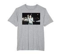 Michael Jackson Singing Live Bad Tour Concierto en Cardiff Camiseta, Hombre Tallas Grandes, Gris Jaspeado, 6X Alto