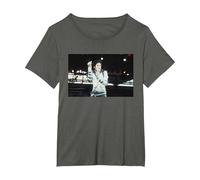 Michael Jackson Singing Live Bad Tour Concierto en Cardiff Camiseta, Mujer Tallas Grandes, Asfalto, 1XL Grande