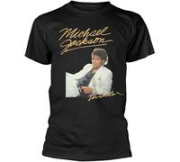 Michael Jackson 'Thriller White Suit' Camiseta negra ¡NUEVO Y OFICIAL
