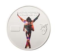 Michael King Jackson Monedas Conmemorativas Monedas de Plata Doradas Monedas Conmemorativas Pop Monedas Coleccionables, Cerámica